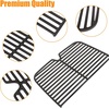Hisencn Grill Cooking Grates for Nexgrill 820-0072 Fortress 2-Burner Table Top Portable Propane Gas Grill, Cast Iron Grill Grid Replacement Parts Outdoor BBQ Repair Kit (2 Pack)