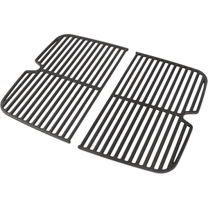 Hisencn Grill Cooking Grates for Nexgrill 820-0072 Fortress 2-Burner Table Top Portable Propane Gas Grill, Cast Iron Grill Grid Replacement Parts Outdoor BBQ Repair Kit (2 Pack)