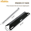 Hisencn Replacement Parts for Charmglow 4 Burner 720-0304, Nexgrill 720-0304, Permasteel PG-50400-S Gas Grill Stainless Steel Burner and Porcelain Heat Plate Tent, Burner Cover, 4 Pack